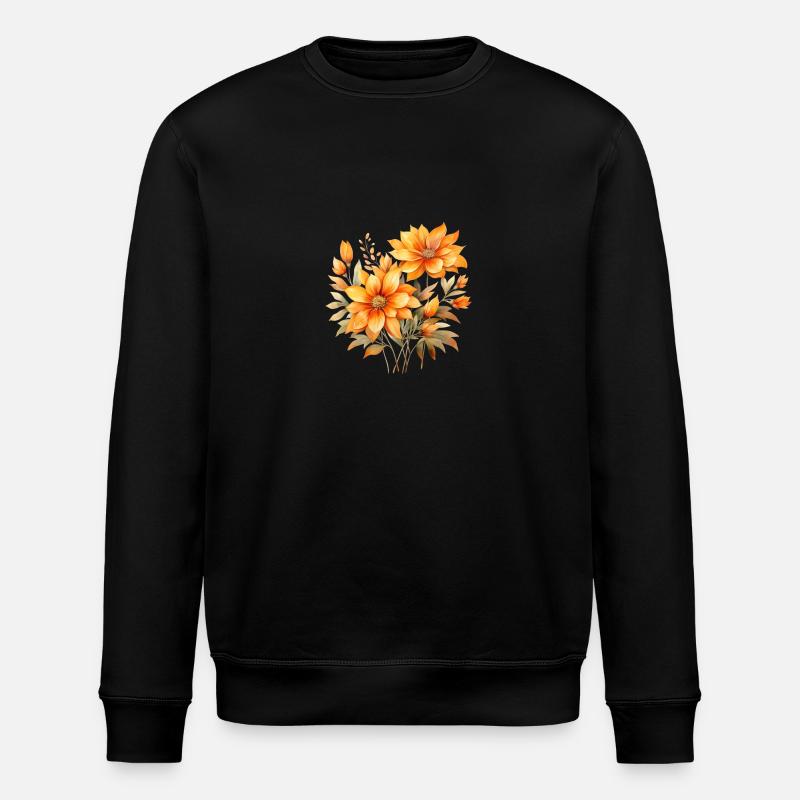 Blumen - Stanley/Stella Unisex Bio-Sweatshirt ROLLER - Schwarz