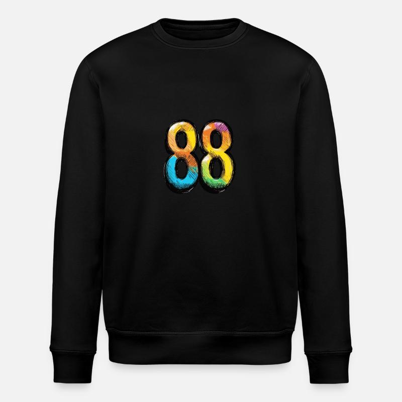 88 Number Comic - Stanley/Stella ROLLER Unisex Organic Sweatshirt - black