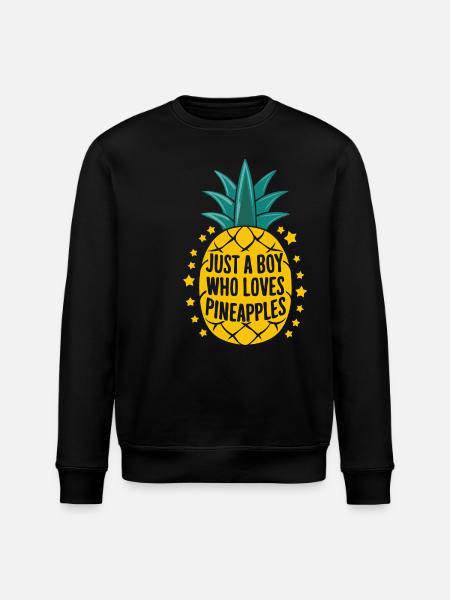 Pineapple tropical hawaiian fruit - Stanley/Stella ROLLER Unisex Organic Sweatshirt - black