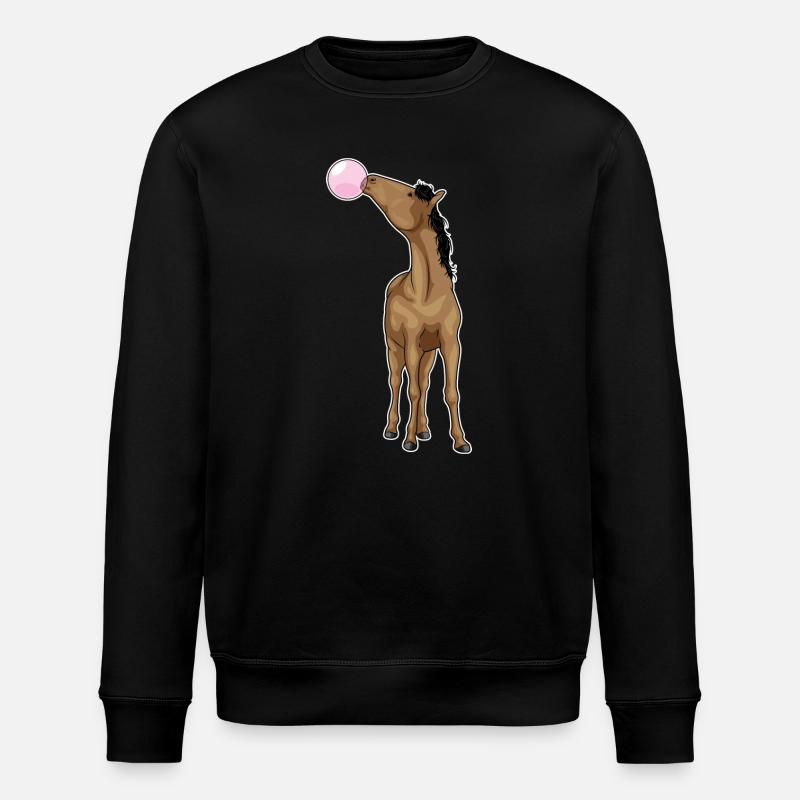 Pferd Kaugummi - Stanley/Stella Unisex Bio-Sweatshirt ROLLER - Schwarz