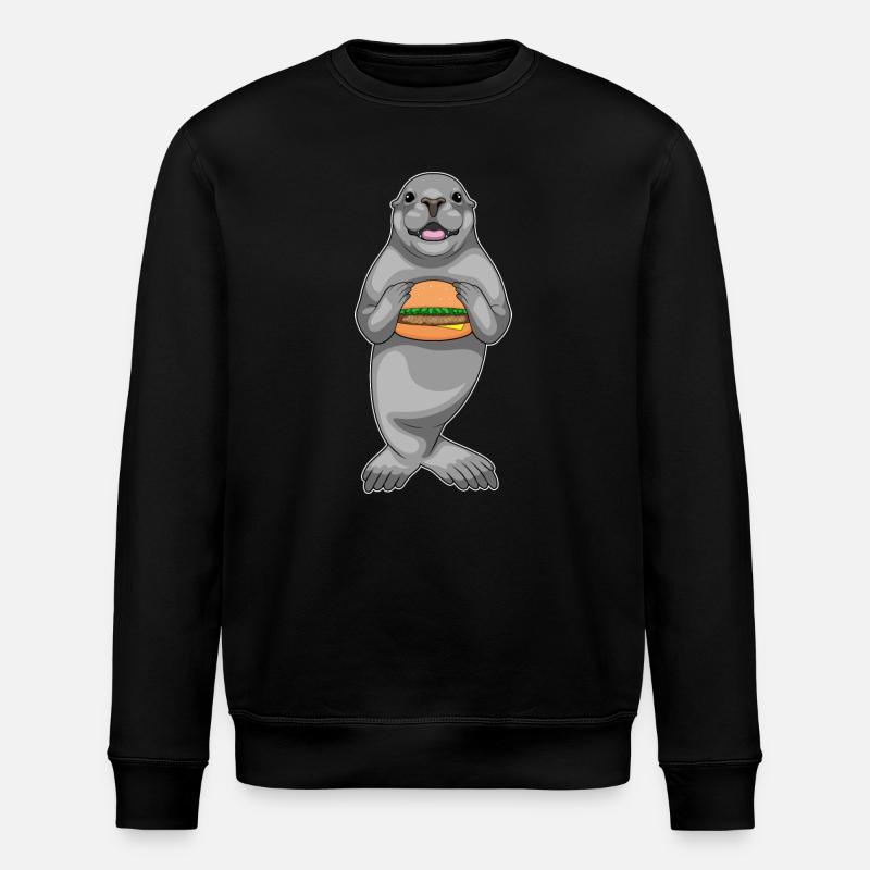 Seal Hamburger - Stanley/Stella ROLLER Unisex Organic Sweatshirt - black
