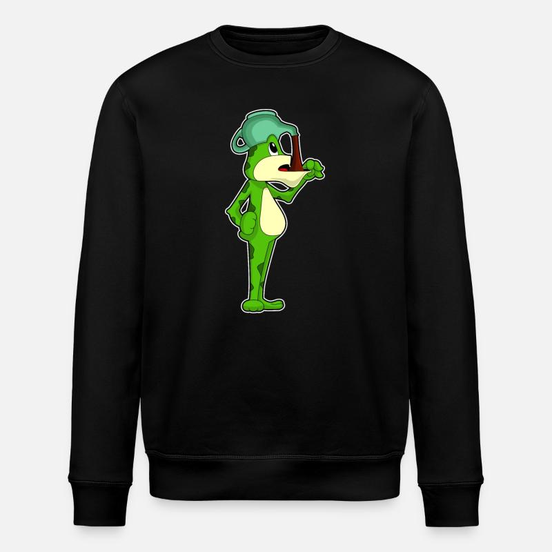 Cafetière grenouille - Sweat bio ROLLER Stanley/Stella Unisexe - noir