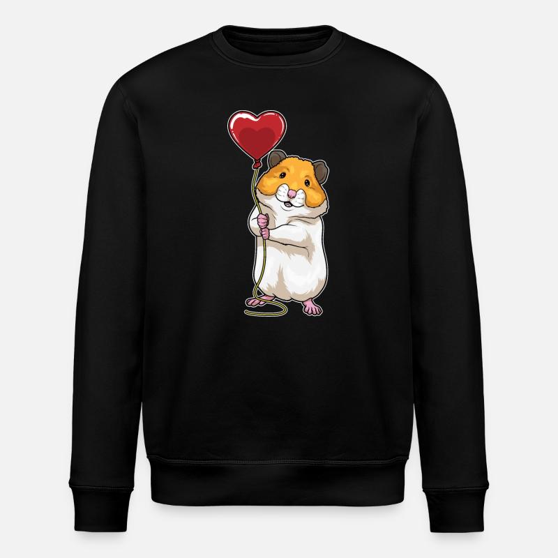 Ballon Cœur de Hamster - Sweat bio ROLLER Stanley/Stella Unisexe - noir