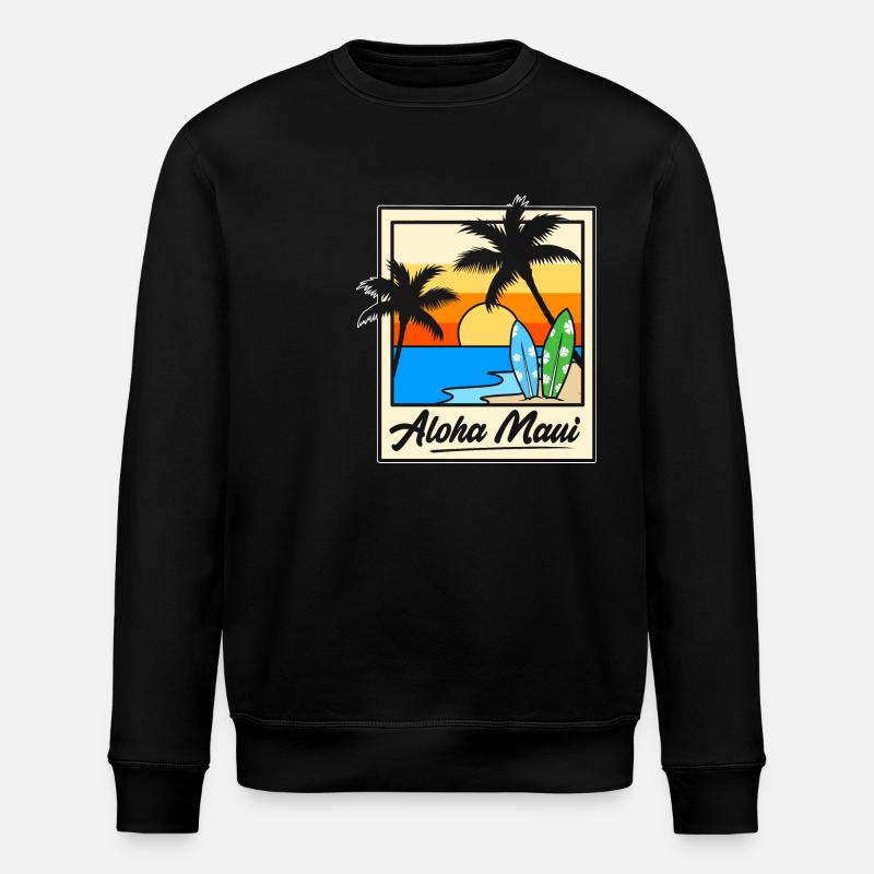 Maui Hawaii Hawaiian - Stanley/Stella Unisex Bio-Sweatshirt ROLLER - Schwarz
