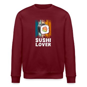 Sushi Rice Favorite Food Soy - Stanley/Stella ROLLER Unisex Organic Sweatshirt - burgundy - Front - Nik (191cm)