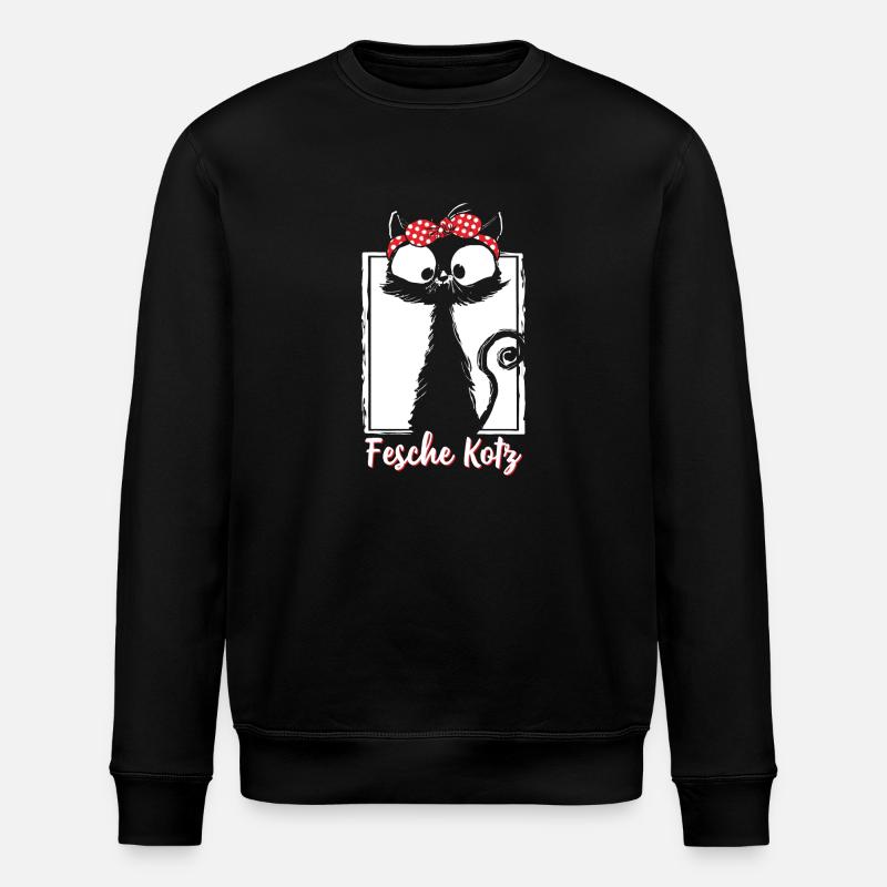 Fesche Kotz - Stanley/Stella Unisex Bio-Sweatshirt ROLLER - Schwarz