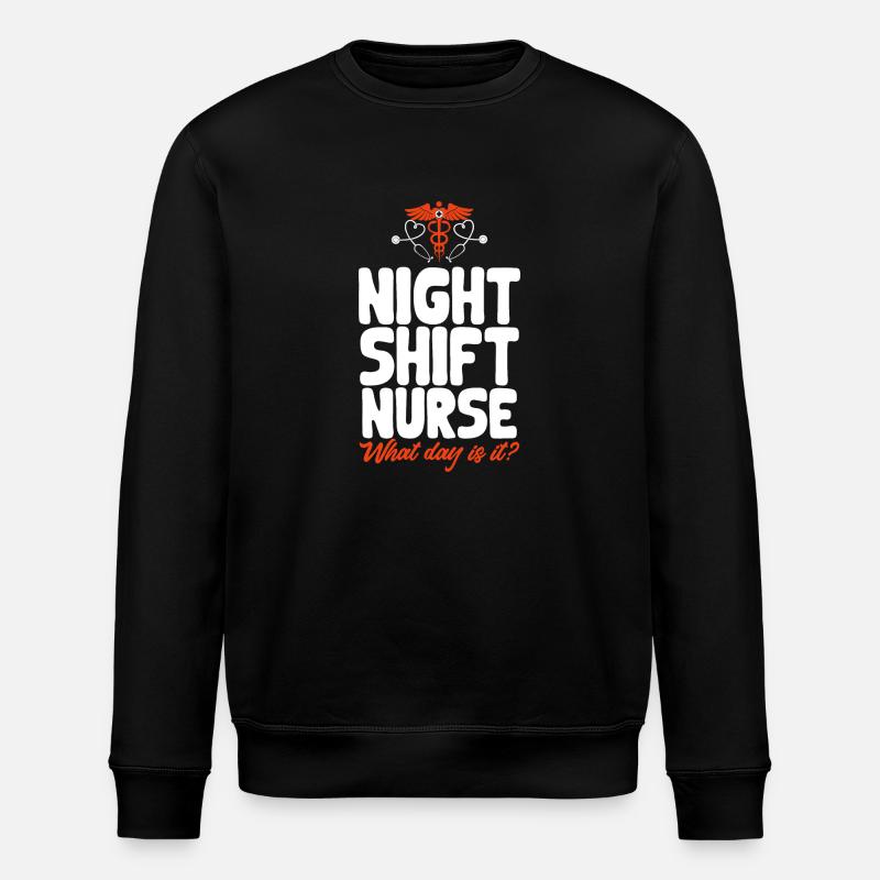 Infirmière de nuit - Sweat bio ROLLER Stanley/Stella Unisexe - noir