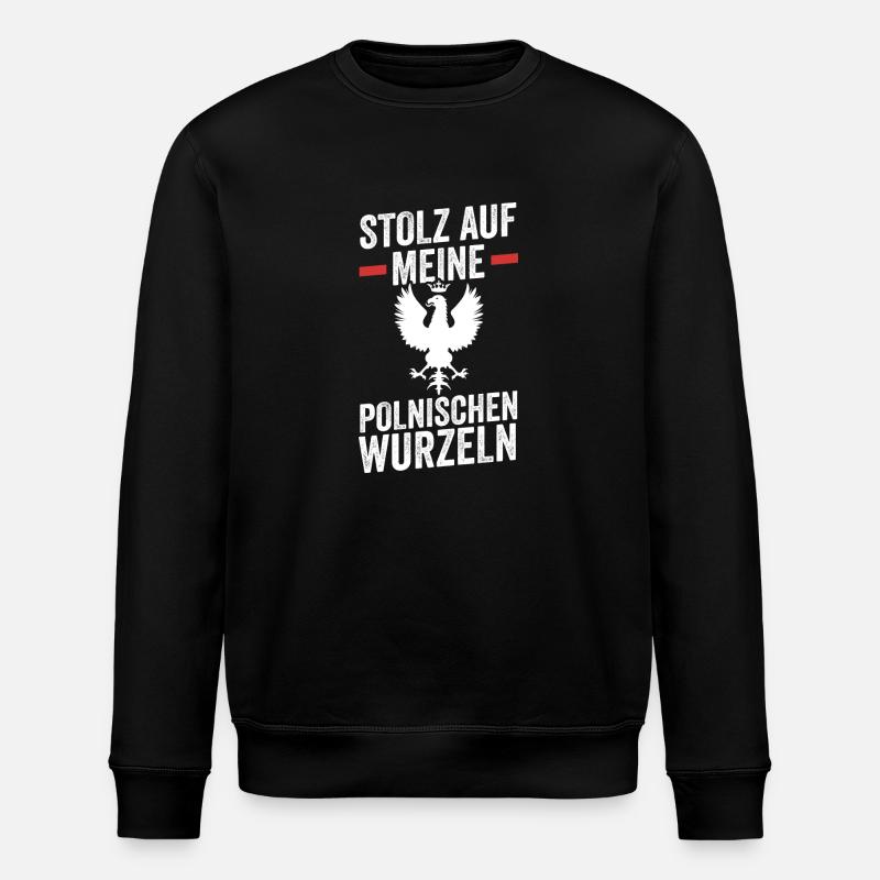 Pole Polnisch Polen - Stanley/Stella Unisex Bio-Sweatshirt ROLLER - Schwarz