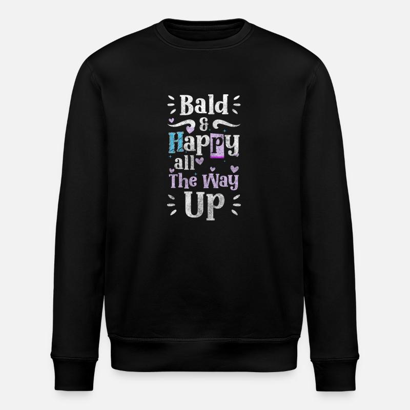Glatze Glatzkopf Platte Männerproblem - Stanley/Stella Unisex Bio-Sweatshirt ROLLER - Schwarz