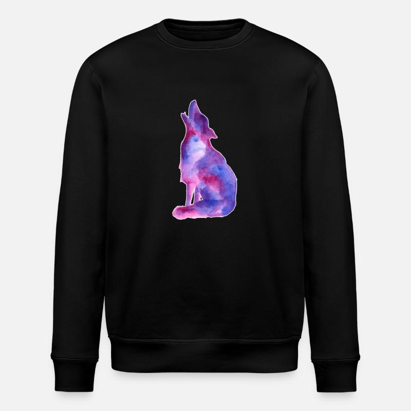 Galaxy Wolf - Stanley/Stella Unisex Bio-Sweatshirt ROLLER - Schwarz