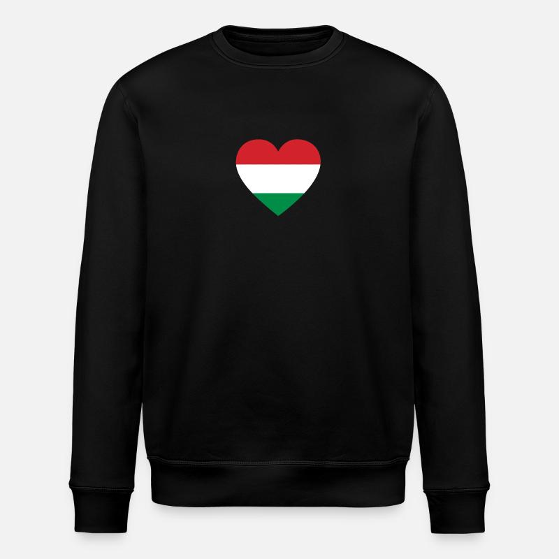 Love Liebe geschenk UNGARN Hungary - Stanley/Stella Unisex Bio-Sweatshirt ROLLER - Schwarz