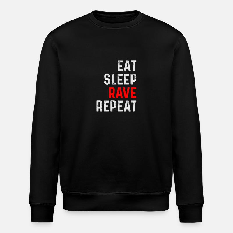 RAVE REPEAT - Sweat bio ROLLER Stanley/Stella Unisexe - noir