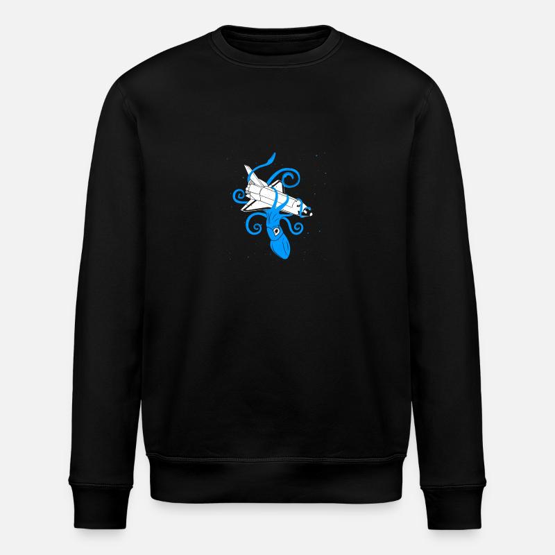 Squid vs Space Shuttle - Stanley/Stella ROLLER Unisex Organic Sweatshirt - black