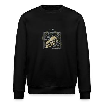 Schädel in Ketten - Stanley/Stella Unisex Bio-Sweatshirt ROLLER - Schwarz - Vorne - Nik (191cm)