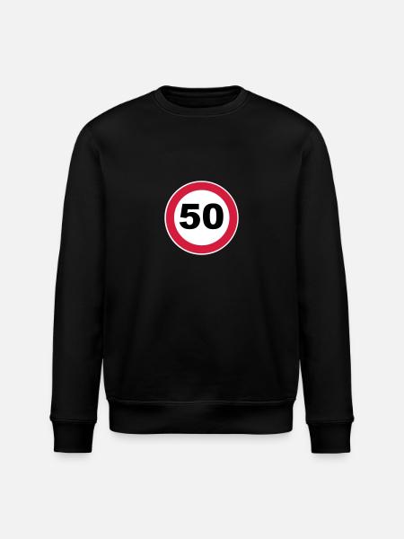 50th birthday sign - Stanley/Stella ROLLER Unisex Organic Sweatshirt - black