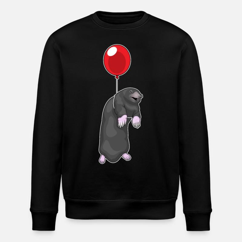 Mole Balloon - Stanley/Stella ROLLER Unisex Organic Sweatshirt - black