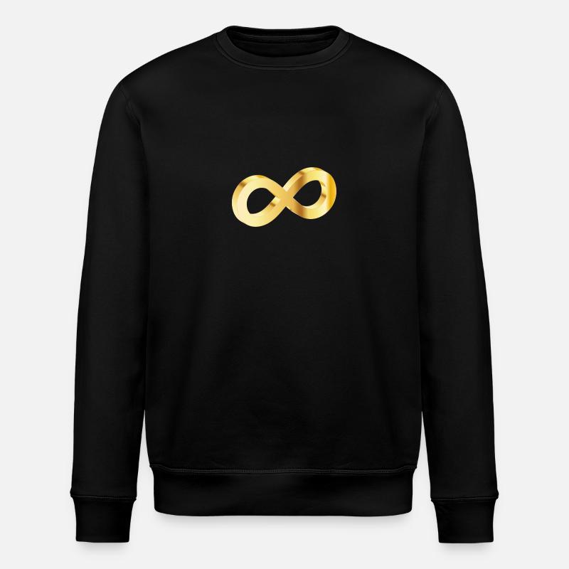 Infinity gold - Stanley/Stella ROLLER Unisex Organic Sweatshirt - black