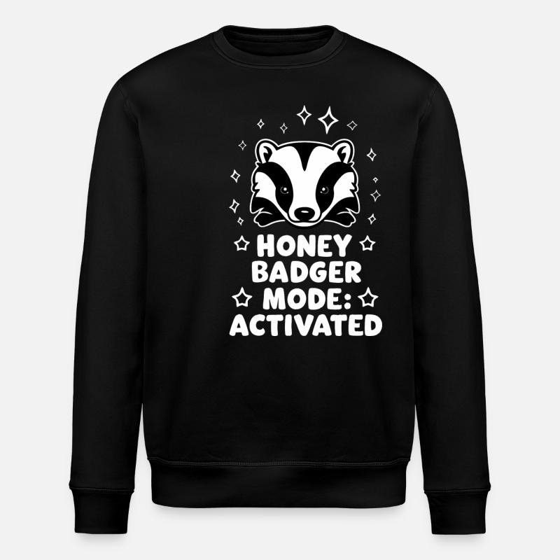 Dachs Honigdachs Tier - Stanley/Stella Unisex Bio-Sweatshirt ROLLER - Schwarz