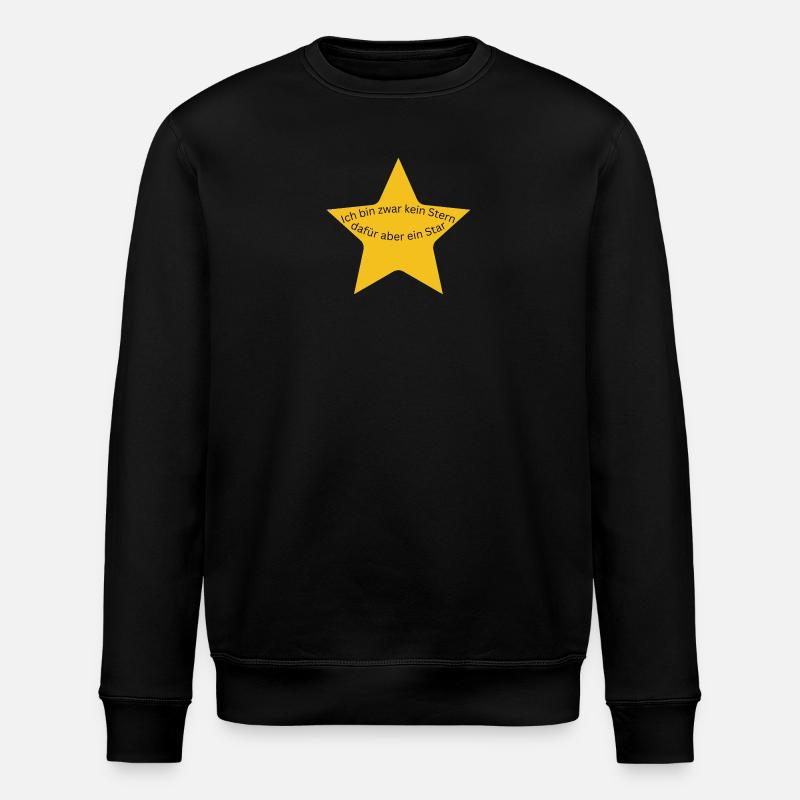 Ich bin zwar kein Stern - Stanley/Stella Unisex Bio-Sweatshirt ROLLER - Schwarz