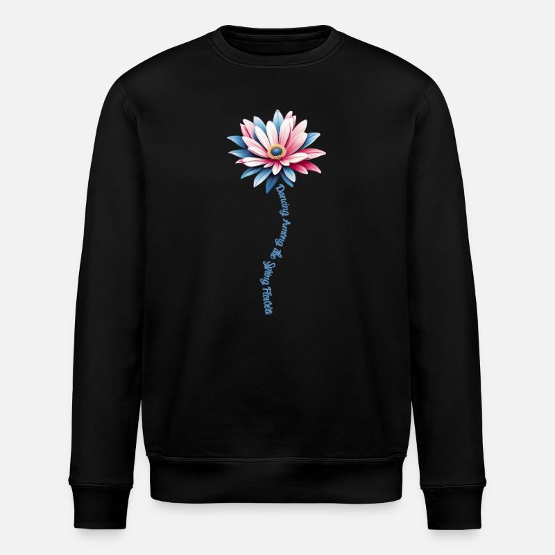 Frühlingsblüten-Tanz - Stanley/Stella Unisex Bio-Sweatshirt ROLLER - Schwarz