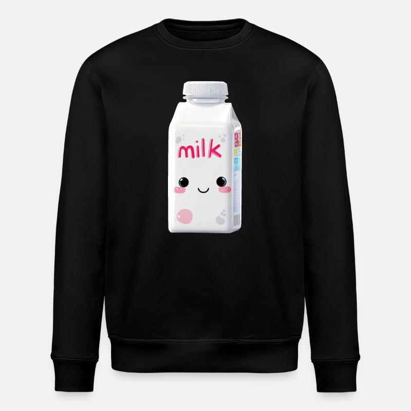 Milch Kawaii - Stanley/Stella Unisex Bio-Sweatshirt ROLLER - Schwarz