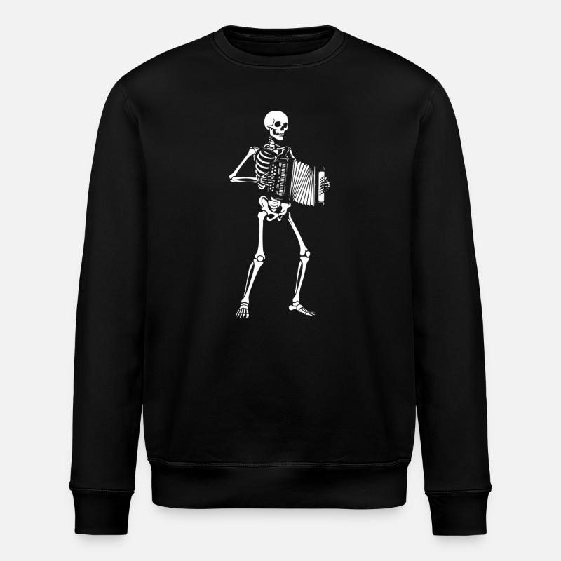 Skeleton spielt Akkordeon-Serenade - Stanley/Stella Unisex Bio-Sweatshirt ROLLER - Schwarz