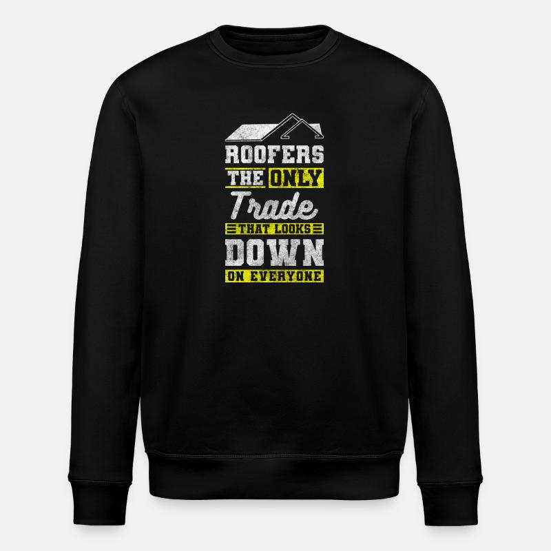 Dachdecker Ziegel Häuser Dachdeckermeister - Stanley/Stella Unisex Bio-Sweatshirt ROLLER - Schwarz