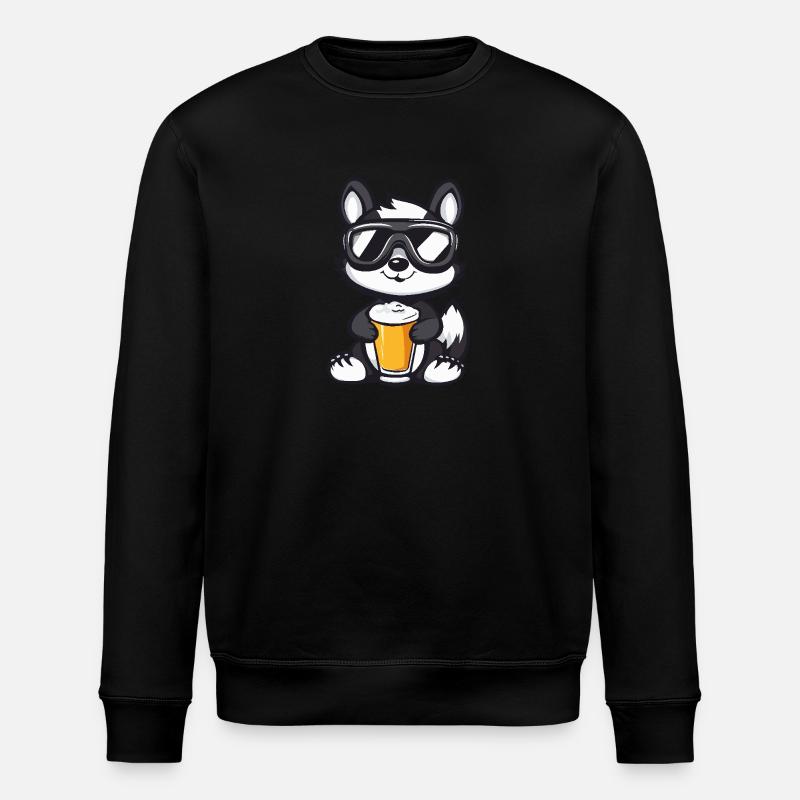 Skunk Après Ski Beer - Stanley/Stella ROLLER Unisex Organic Sweatshirt - black