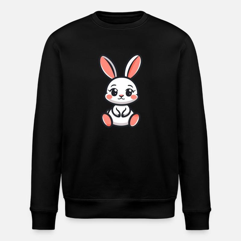 Hase Kaninchen - Stanley/Stella Unisex Bio-Sweatshirt ROLLER - Schwarz