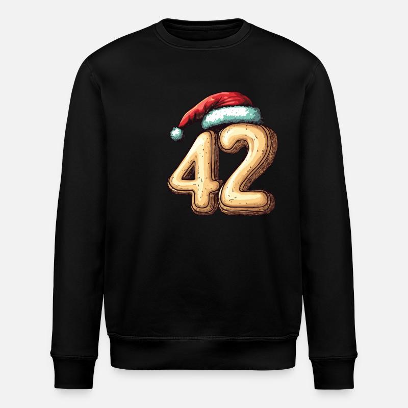 Biscuit de Noël 42 chiffres - Sweat bio ROLLER Stanley/Stella Unisexe - noir