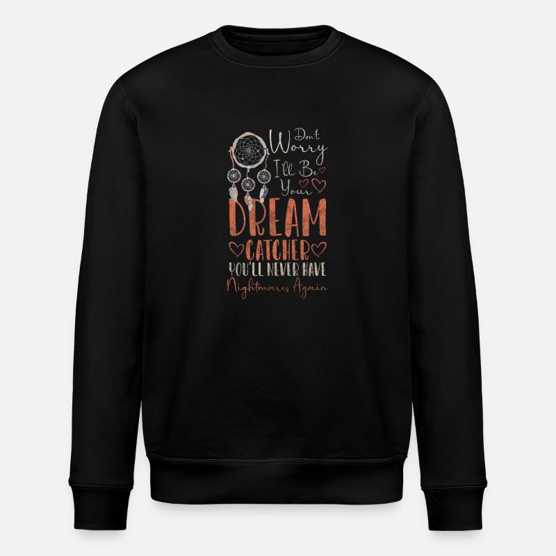 Traumfänger Wunsch Glück Schlaf - Stanley/Stella Unisex Bio-Sweatshirt ROLLER - Schwarz