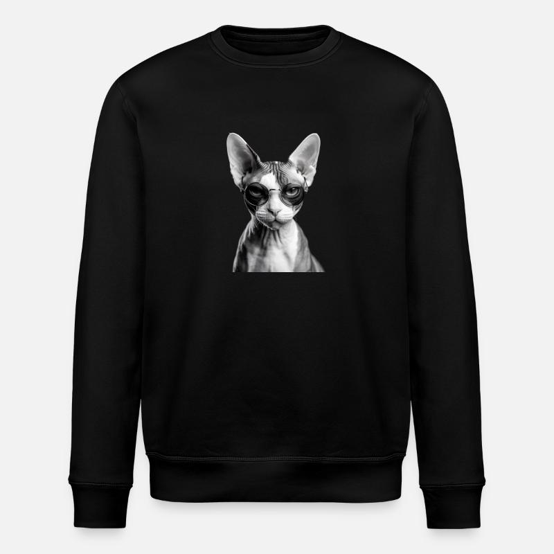 Unimpressed Sphynx - Stanley/Stella ROLLER Unisex Organic Sweatshirt - black