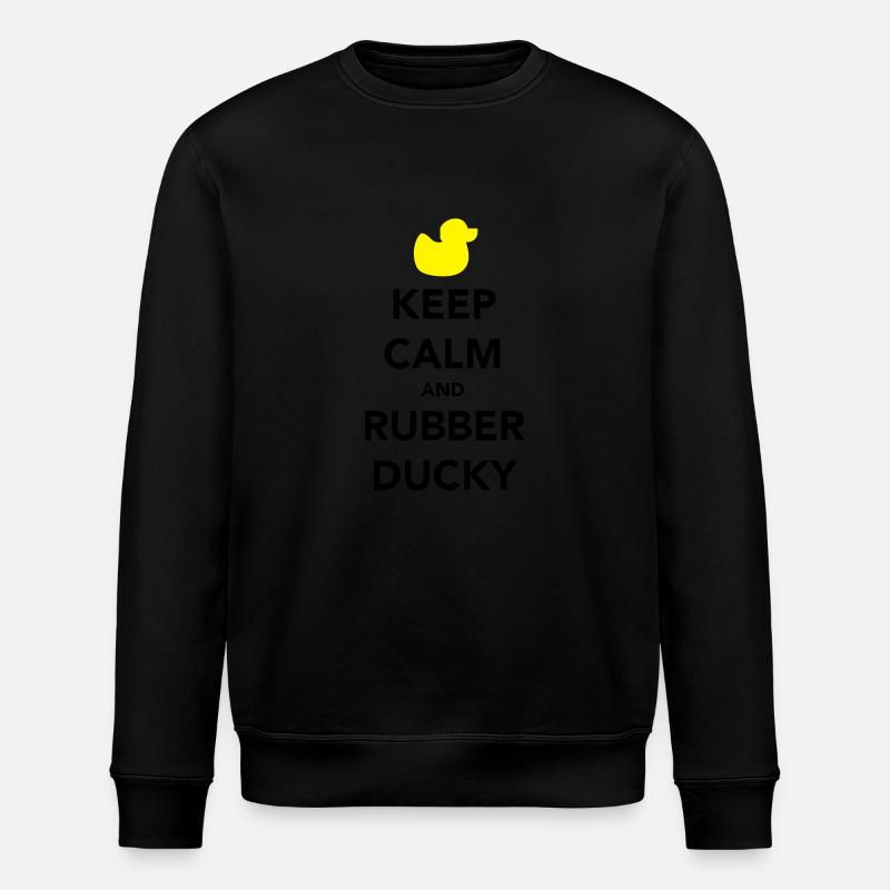 Keep Calm and Rubber Ducky - Stanley/Stella Unisex Bio-Sweatshirt ROLLER - Schwarz