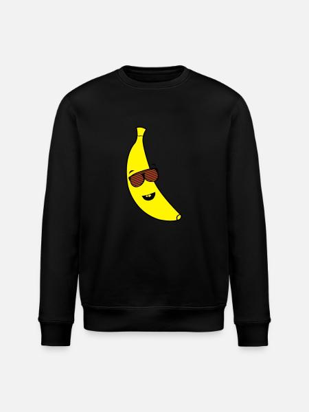 coole_banane_02 - Stanley/Stella ROLLER Unisex Organic Sweatshirt - black