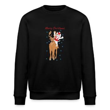Chat sur le cerf - Sweat bio ROLLER Stanley/Stella Unisexe - noir - Devant - Nik (191cm)