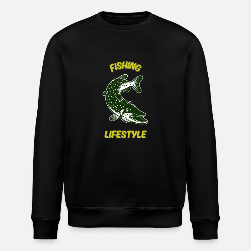 Lebensstil der Fischerei - Stanley/Stella Unisex Bio-Sweatshirt ROLLER - Schwarz