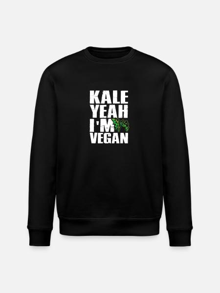Kale Yeah I am Vegan - Stanley/Stella ROLLER Unisex Organic Sweatshirt - black