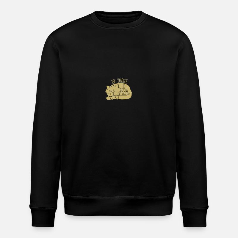 CATS | THE SNUGGLE - Stanley/Stella Unisex Bio-Sweatshirt ROLLER - Schwarz