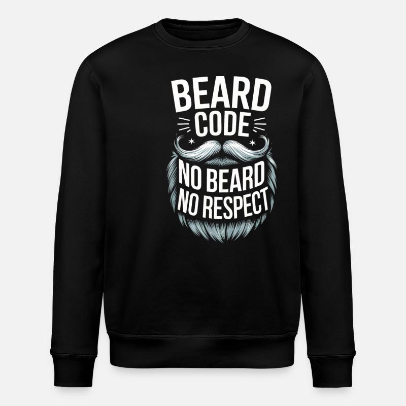 Bart Schnurrbart Bärtige Männer - Stanley/Stella Unisex Bio-Sweatshirt ROLLER - Schwarz