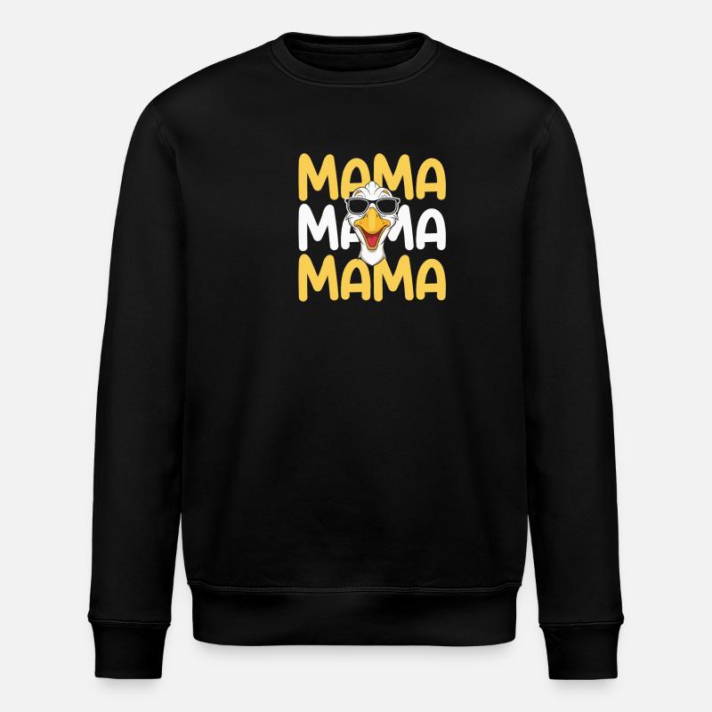 Mama Mutter Gans - Stanley/Stella Unisex Bio-Sweatshirt ROLLER - Schwarz