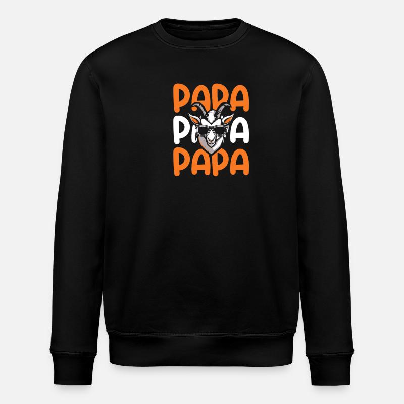 Papa Père Chèvres - Sweat bio ROLLER Stanley/Stella Unisexe - noir