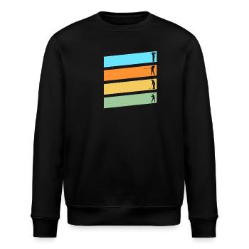 Golfspieler Golf - Stanley/Stella Unisex Bio-Sweatshirt ROLLER - Schwarz - Vorne - Nik (191cm)