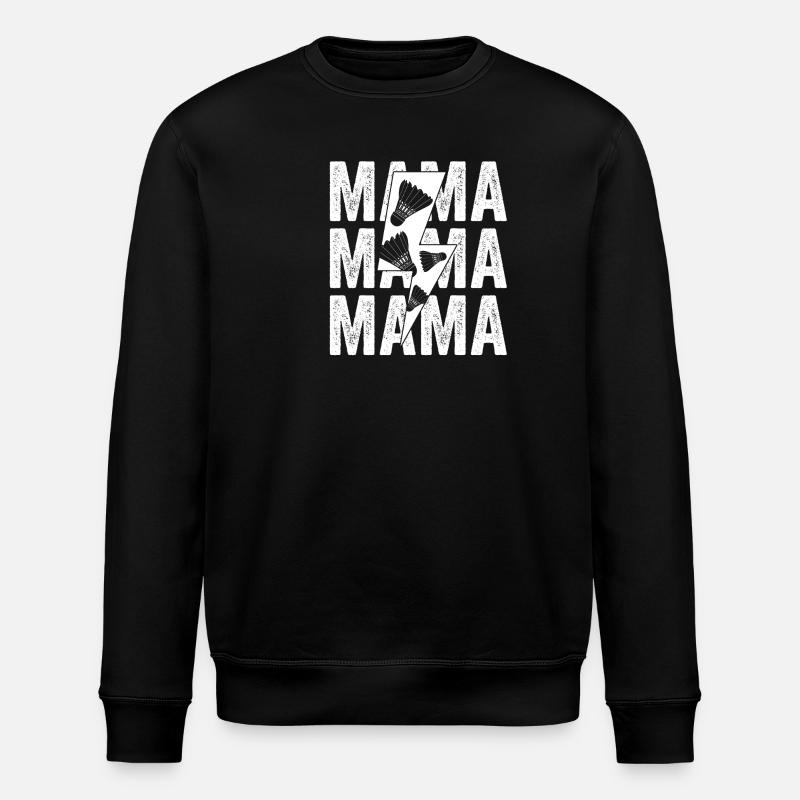 Badminton Maman Maman Badminton - Sweat bio ROLLER Stanley/Stella Unisexe - noir