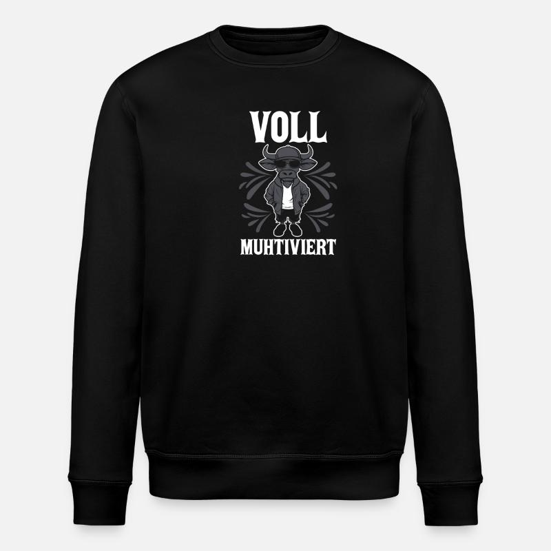 Vache entièrement mutilée - Sweat bio ROLLER Stanley/Stella Unisexe - noir