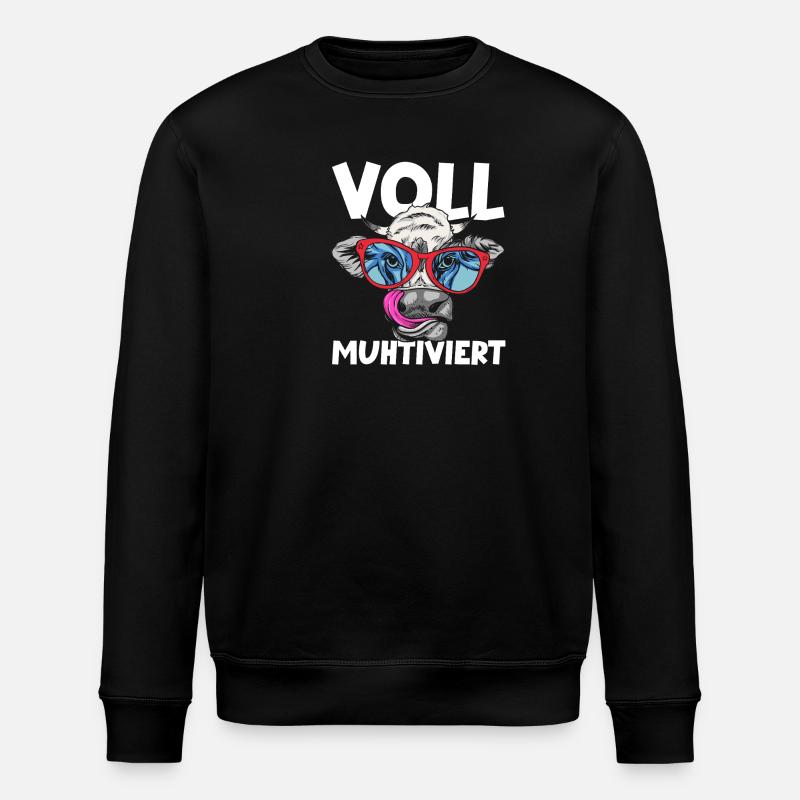 Cow Fully Muhtived - Stanley/Stella ROLLER Unisex Organic Sweatshirt - black