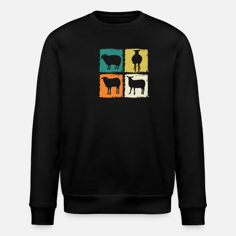 Shepherd Sheep - Stanley/Stella ROLLER Unisex Organic Sweatshirt - black
