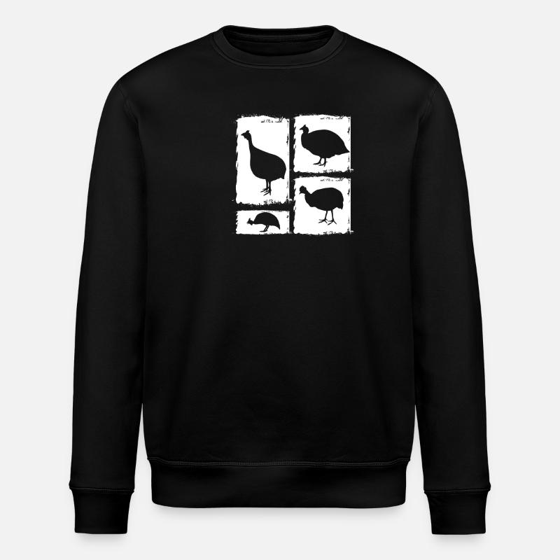 Hühner Hahn Perlhuhn - Stanley/Stella Unisex Bio-Sweatshirt ROLLER - Schwarz