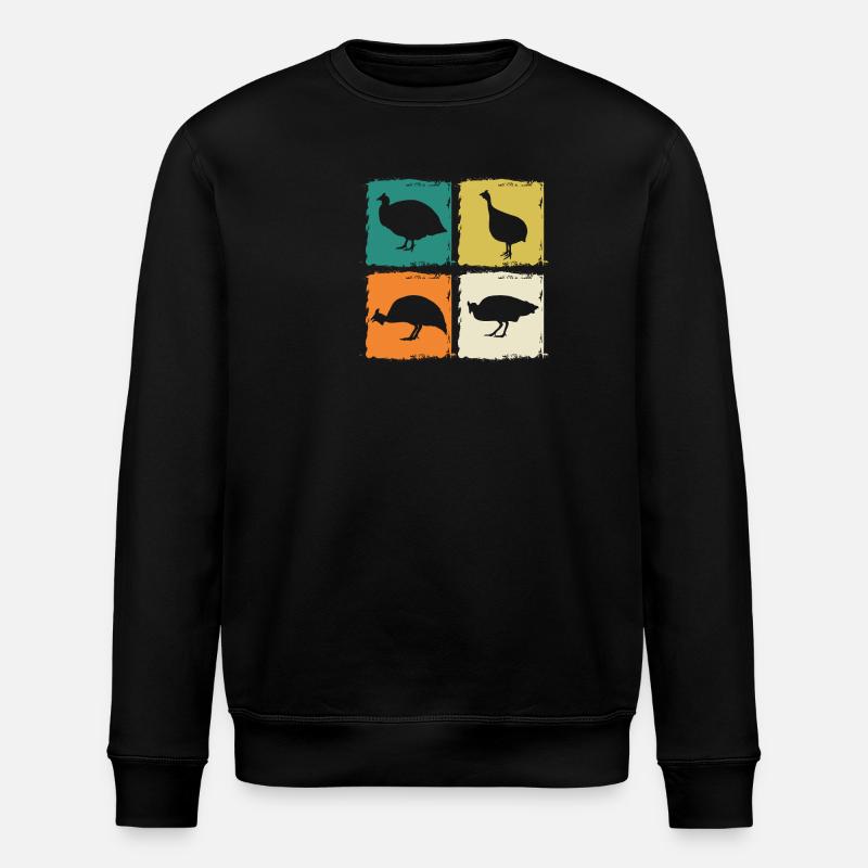 Hühner Hahn Perlhuhn - Stanley/Stella Unisex Bio-Sweatshirt ROLLER - Schwarz