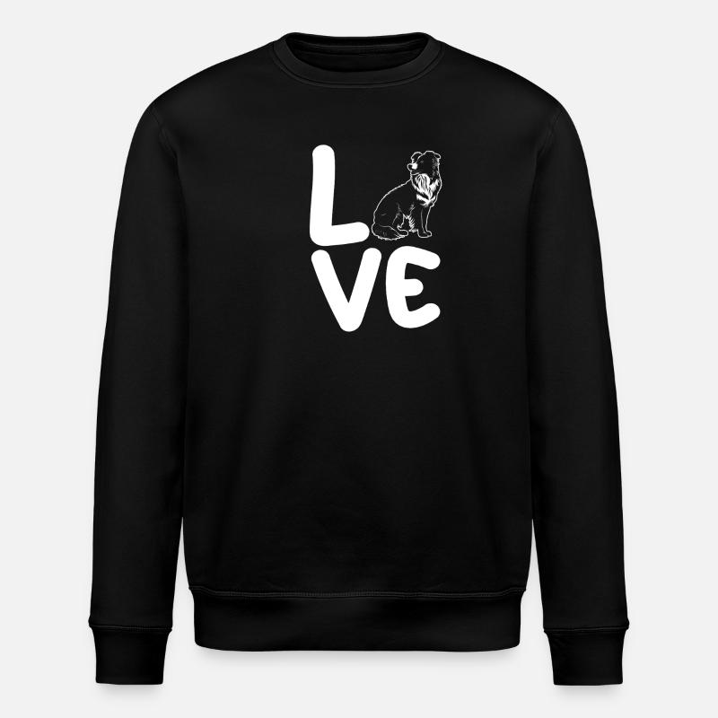 Border Collie - Stanley/Stella Unisex Bio-Sweatshirt ROLLER - Schwarz