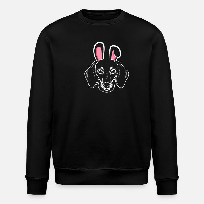 Chien lapin teckel - Sweat bio ROLLER Stanley/Stella Unisexe - noir